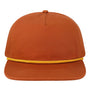 Locale Hats Mens Unstructured Snapback Rope Hat - Rust Orange - New