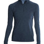 Anetik Womens Flight Tech Moisture Wicking 1/4 Zip Sweatshirt w/ Pocket - Heather Midnight Blue - Coming Soon