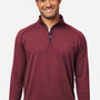 Swannies Golf Mens Colt 1/4 Zip Sweatshirt - Maroon - New