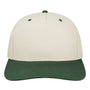 Legacy Hats Mens Heritage Twill Snapback Hat - Stone/Dark Green - New