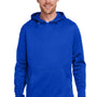 Under Armour Mens Storm Armourfleece Water Resistant Hooded Sweatshirt Hoodie w/ Pouch Pocket - Royal Blue
