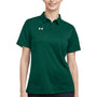 Under Armour Womens Tech Moisture Wicking Short Sleeve Polo Shirt - Forest Green