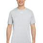 Under Armour Mens Team Tech Moisture Wicking Short Sleeve Crewneck T-Shirt - Heather Light Mod Grey