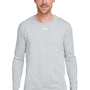 Under Armour Mens Team Tech Moisture Wicking Long Sleeve Crewneck T-Shirt - Mod Grey