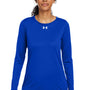 Under Armour Womens Team Tech Moisture Wicking Long Sleeve Crewneck T-Shirt - Royal Blue