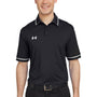 Under Armour Mens Teams Performance Moisture Wicking Short Sleeve Polo Shirt - Black