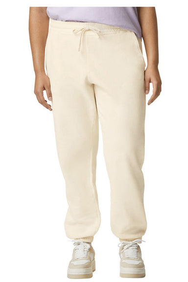 Comfort Colors 1469 Mens Garment Dyed Fleece Sweatpants w/ Pockets Ivory Model Front