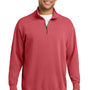 Comfort Colors Mens 1/4 Zip Sweatshirt - Crimson Red