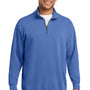 Comfort Colors Mens 1/4 Zip Sweatshirt - Flo Blue