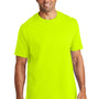 Volunteer Knitwear Mens USA Made All American Short Sleeve Crewneck T-Shirt - Safety Green