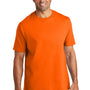 Volunteer Knitwear Mens USA Made All American Short Sleeve Crewneck T-Shirt - Safety Orange