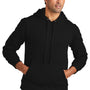 Volunteer Knitwear Mens USA Made Chore Fleece Hooded Sweatshirt Hoodie w/ Pouch Pocket - Deep Black