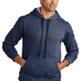 Volunteer Knitwear Mens USA Made Chore Fleece Hooded Sweatshirt Hoodie w/ Pouch Pocket - Heather Strong Navy Blue