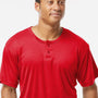 Alleson Athletic Mens B-Core Placket Short Sleeve Jersey - Red - Coming Soon