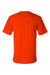 Bayside 1725 Mens USA Made Short Sleeve Crewneck T-Shirt w/ Pocket Safety Orange Flat Back
