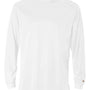 Badger Mens B-Core Moisture Wicking Long Sleeve Crewneck T-Shirt - White