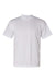 Bayside 1701 Mens USA Made Short Sleeve Crewneck T-Shirt White Flat Front