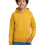 Gildan Youth Pill Resistant Hooded Sweatshirt Hoodie w/ Pouch Pocket - Gold