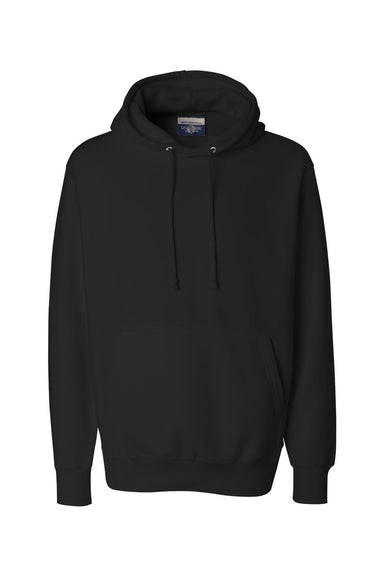 Weatherproof 7700 Mens Cross Weave Hooded Sweatshirt Hoodie Black Flat Front
