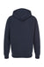 Independent Trading Co. IND4000Z Mens Full Zip Hooded Sweatshirt Hoodie Navy Blue Flat Back