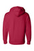 Independent Trading Co. IND4000 Mens Hooded Sweatshirt Hoodie Red Flat Back