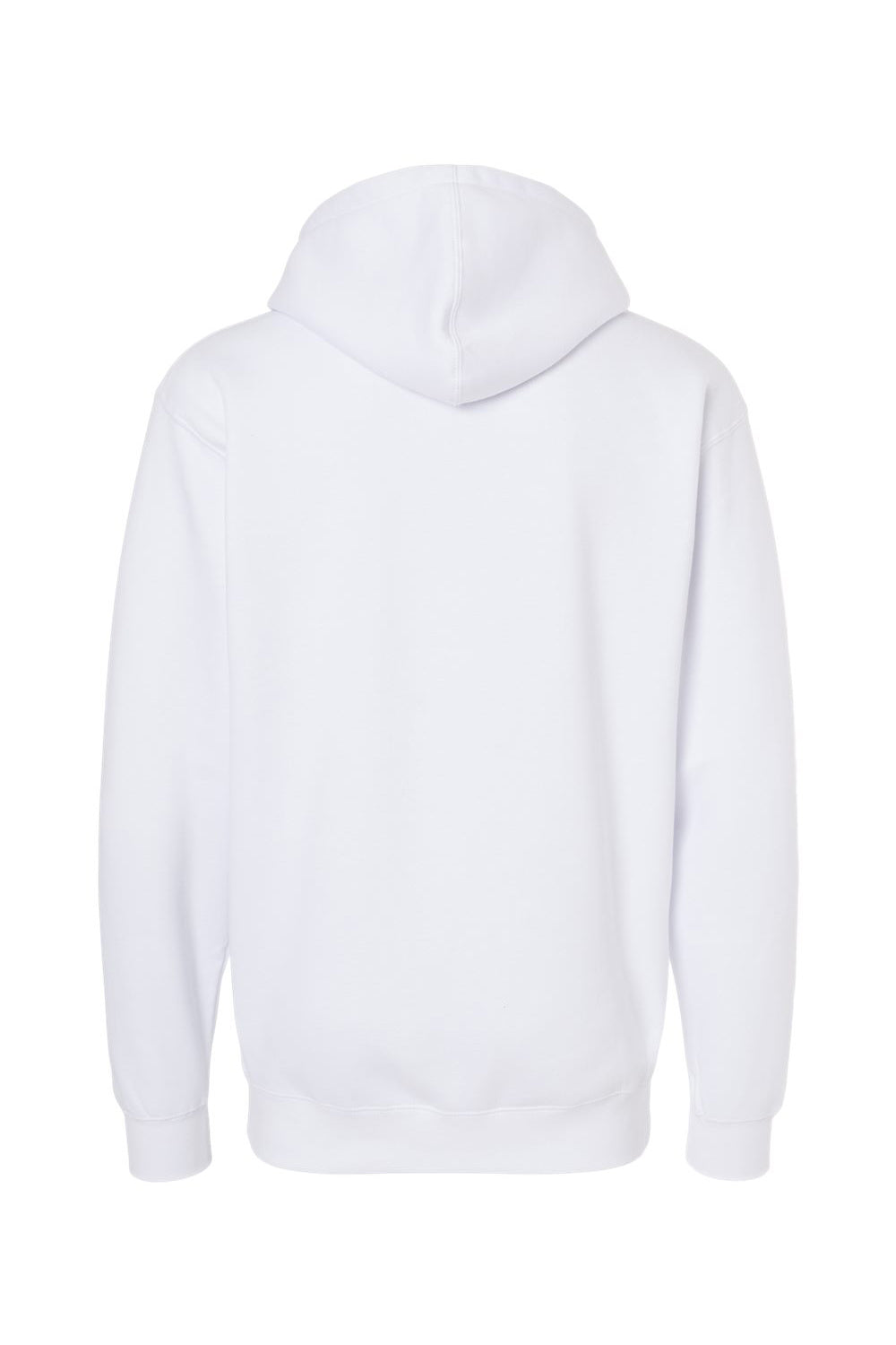 Independent Trading Co. IND4000 Mens Hooded Sweatshirt Hoodie White Flat Back