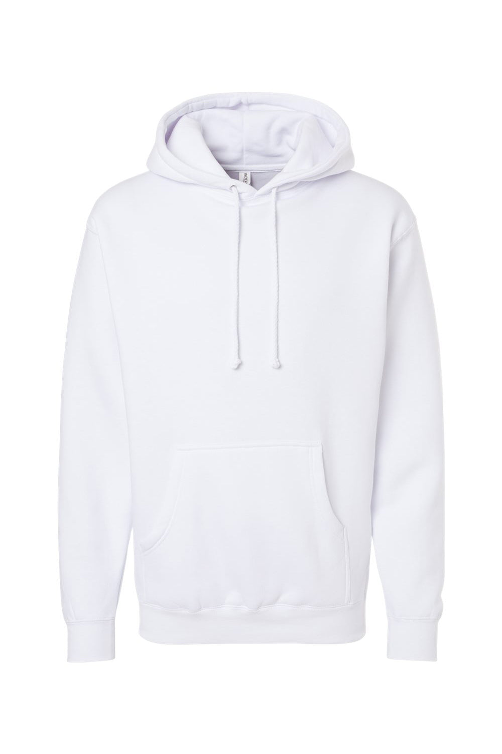 Independent Trading Co. IND4000 Mens Hooded Sweatshirt Hoodie White Flat Front