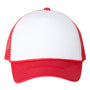 Valucap Mens Foam Mesh Back Snapback Trucker Hat - White/Red - NEW
