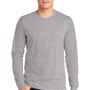 American Apparel Mens Fine Jersey Long Sleeve Crewneck T-Shirt - Heather Grey