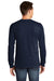American Apparel 2007 Mens Fine Jersey Long Sleeve Crewneck T-Shirt Navy Blue Model Back