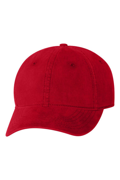 Sportsman AH35 Mens Unstructured Hat Red Flat Front