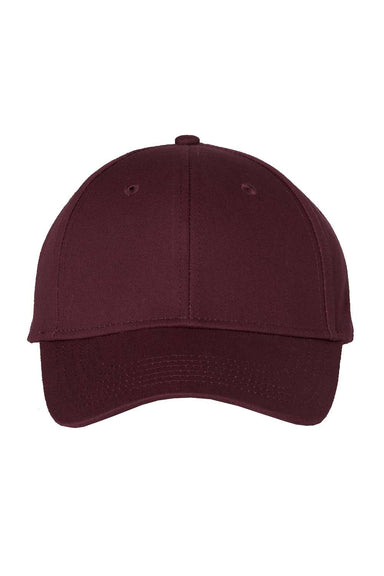 Valucap VC600 Mens Chino Hat Maroon Flat Front