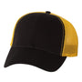 Sportsman Mens Bio-Washed Adjustable Trucker Hat - Black/Gold - NEW