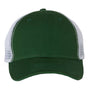 Sportsman Mens Bio-Washed Adjustable Trucker Hat - Dark Green/White - NEW