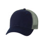 Sportsman Mens Bio-Washed Adjustable Trucker Hat - Navy Blue/Grey - NEW