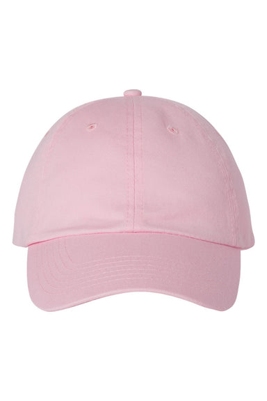 Valucap VC300A Mens Adult Bio-Washed Classic Dad Hat Light Pink Flat Front