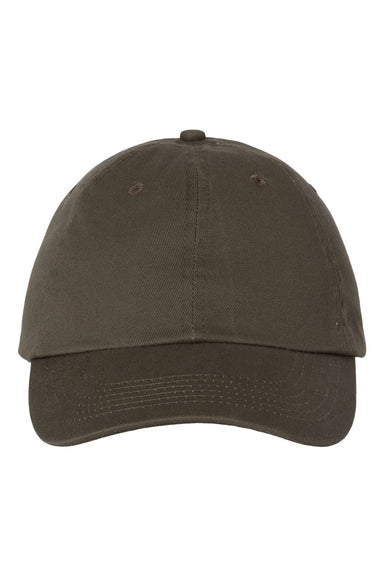 Valucap VC300A Mens Adult Bio-Washed Classic Dad Hat Olive Green Flat Front