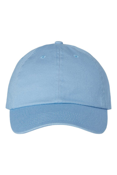 Valucap VC300A Mens Adult Bio-Washed Classic Dad Hat Sky Blue Flat Front