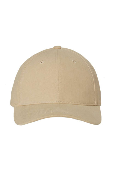 Sportsman 9910 Mens Heavy Brushed Twill Structured Hat Khaki Flat Front