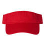 Valucap Hats Mens Bio-Washed Adjustable Visor - Red