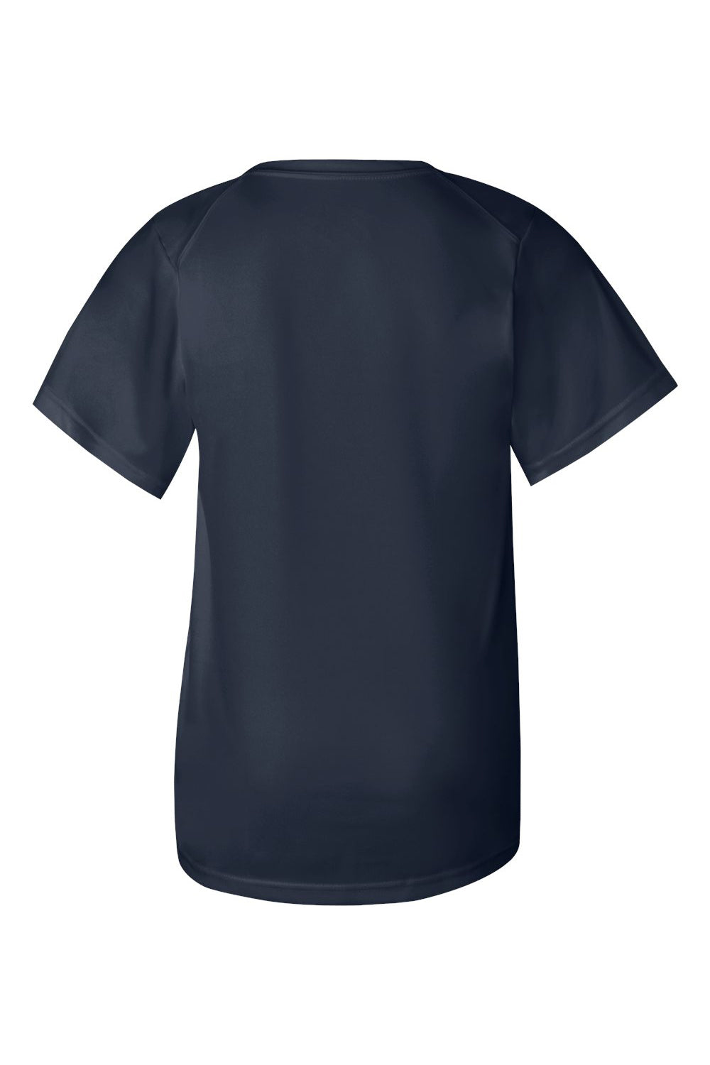 Badger 2120 Youth B-Core Moisture Wicking Short Sleeve Crewneck T-Shirt Navy Blue Flat Back