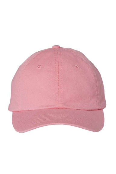 Valucap VC300Y Mens Small Fit Bio-Washed Dad Hat Pink Flat Front