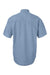 Sierra Pacific 0211 Mens Denim Short Sleeve Button Down Shirt w/ Pocket Light Denim Blue Flat Back