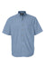 Sierra Pacific 0211 Mens Denim Short Sleeve Button Down Shirt w/ Pocket Light Denim Blue Flat Front