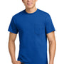 Gildan Mens Ultra Short Sleeve Crewneck T-Shirt w/ Pocket - Royal Blue - NEW