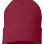 Sportsman Mens Solid Cuffed Beanie - Cardinal Red - NEW