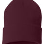 Sportsman Hats Unisex Solid Cuffed Beanie - Maroon