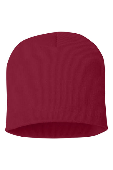 Sportsman SP08 Mens Beanie Cardinal Red Flat Front