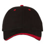 Sportsman Mens Dominator Adjustable Hat - Black/Red - NEW