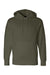 Independent Trading Co. IND4000 Mens Hooded Sweatshirt Hoodie Army Green Flat Front